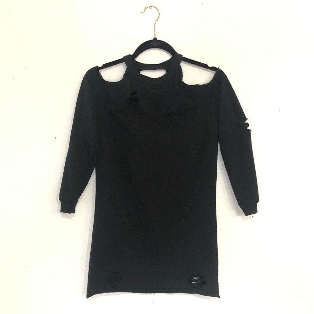 5 FOR $25 ⭐️ Distressed Sweater Dress Tunic Top